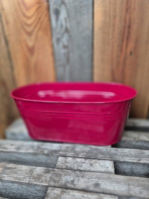 Zink Skål Oval Röd