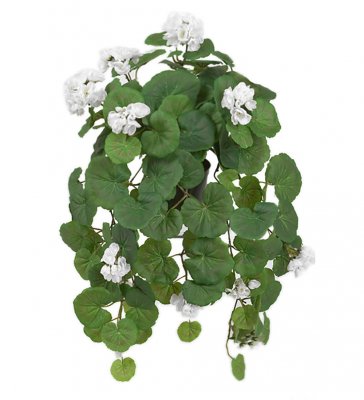 Hängpelargon Vit 50cm, Konstgjord