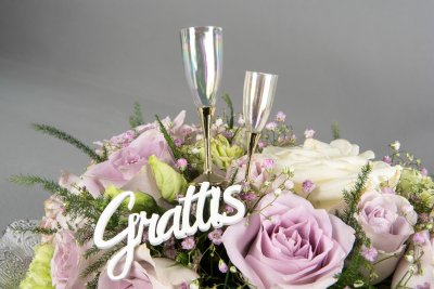 Champagneglas Stick Guld 5,5cm