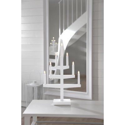 Ljusstake Trapp Vit 34x54x9cm