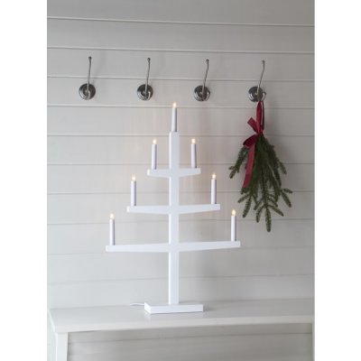Ljusstake Tripp Vit 49x77x10cm