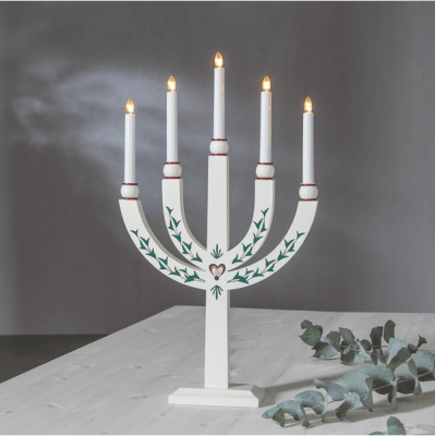 Ljusstake Elias Tradition Vit 35x61x9cm