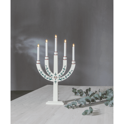 Ljusstake Elias Tradition Vit 35x61x9cm