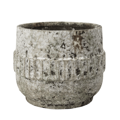 Kruka Grå Räfflad 20xH16cm