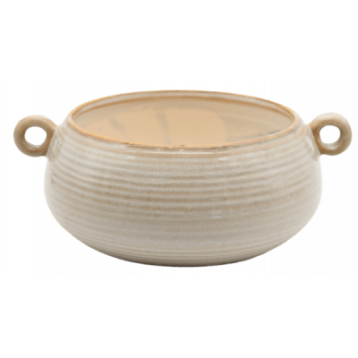 Plantskål Beige med öron 20xH9cm