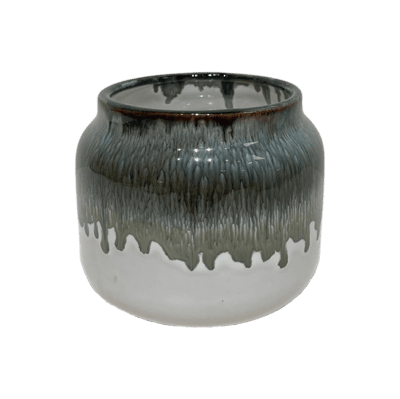 Kruka Grågrön / Vit