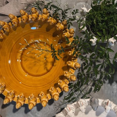 Keramikskål Gul 36x13cm