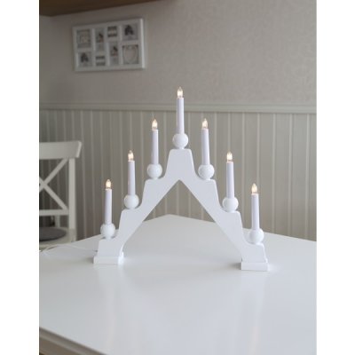 Ljusstake Emma Vit 45x45x6cm