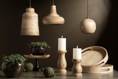 Taklampa Ester Antik Trä 23x21cm