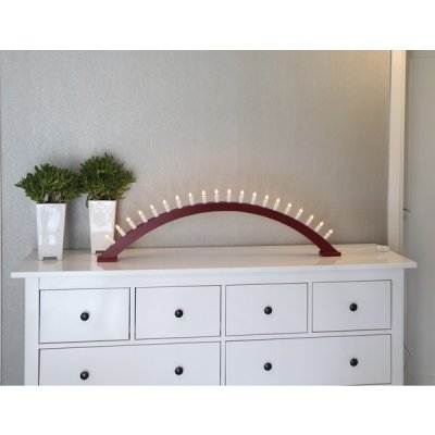 Ljusstake Kulle Röd 105x31x7cm
