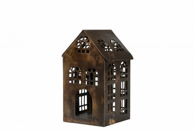 Hus Antik Brun 11,5x11,5x20,5cm