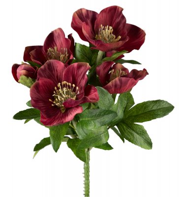 Julrosbukett Röd 25cm
