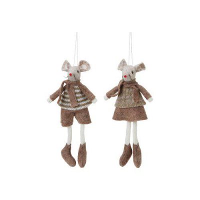 Julhänge Möss Brun/Beige 1-pack