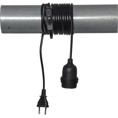Sladdställ E27 350cm Svart