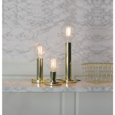 Lampfot Glans Metall 29cm Mässing