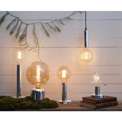 Lampfot Glans Metall 29cm Krom