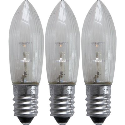 Glödlampa Adventsstake LED Klar E10 3-pack