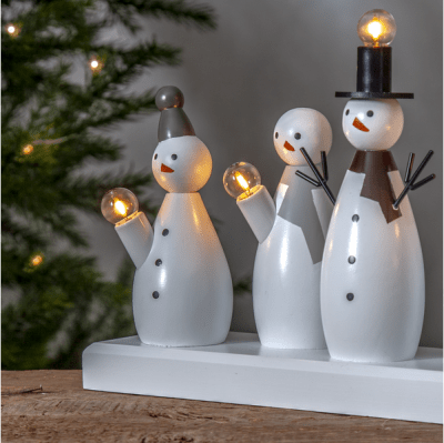 Glödlampa Adventsstake LED Klar E10 3-pack