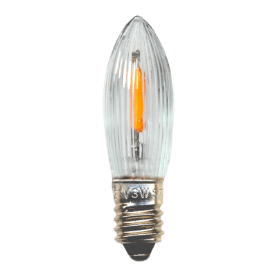 Glödlampa Adventsstake LED Klar E10 3-pack