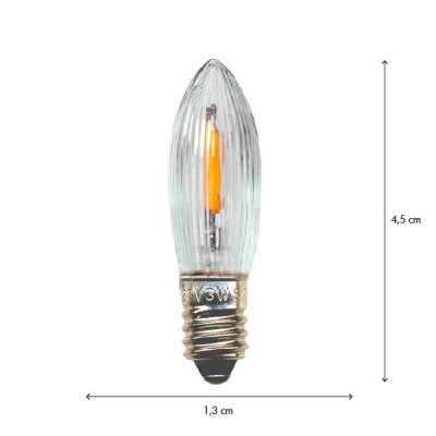 Reservlampa Adventsstake LED Klar E10 7-pack
