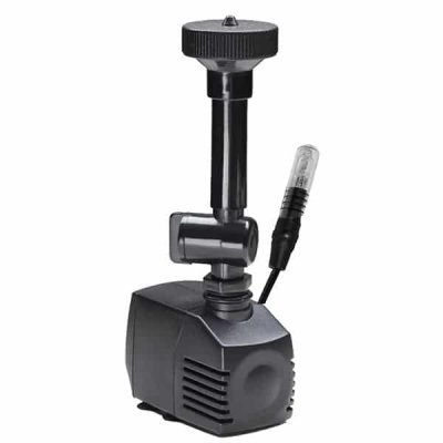 Fontänpump Mikro AQ 350 12v med lampa