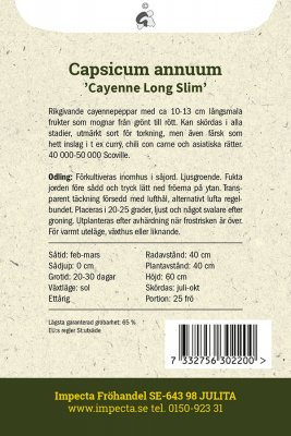 Chilipeppar Cayenne Long Slim