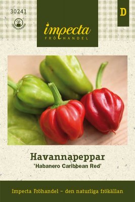Havannapeppar 'Habanero Caribbean Red'