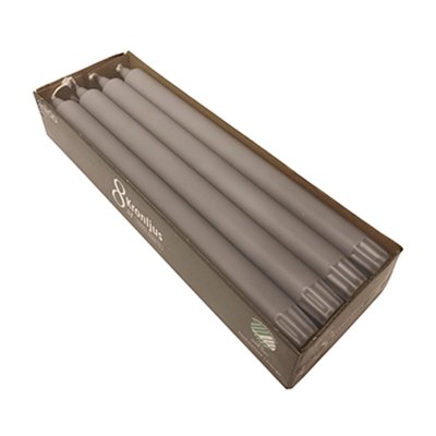 Kronljus 28cm Grå 10h 8-pack