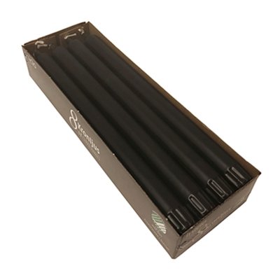 Kronljus 28cm Svart 10h 8-pack