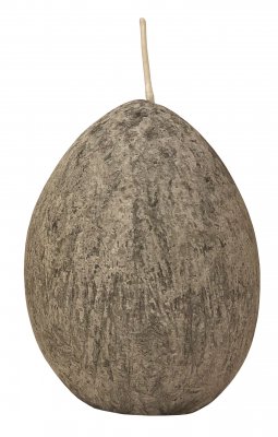 Ljusägg 100% Stearin Grå H8cm