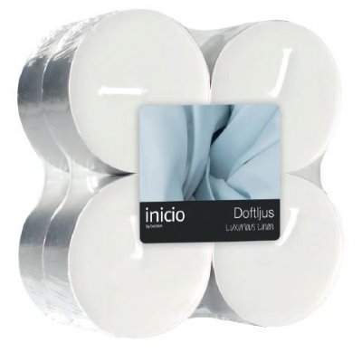 Värmeljus Doft Luxurious Linen 8h 8-pack