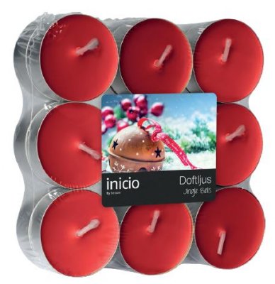 Doftvärmeljus 4h Jingle Bells 18-pack