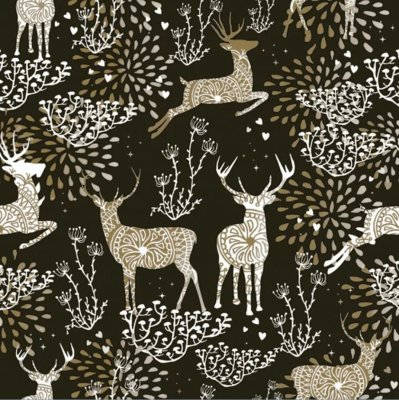 Servetter 3-lags 33x33cm 20-pack Golden Reindeer