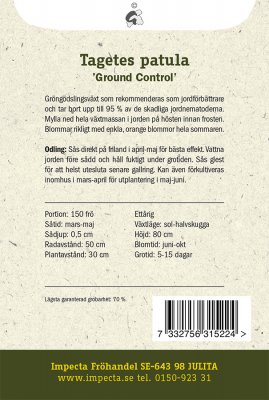 Tagetes, Gröngödsling, 'Ground Control'
