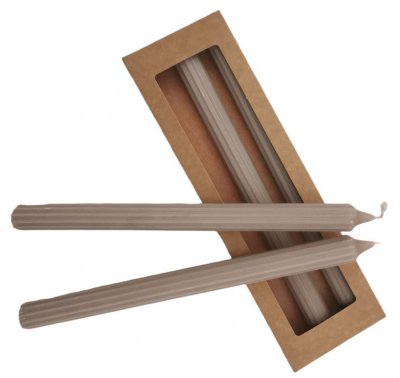 Kronljus Räfflade Latte 28cm 4-pack