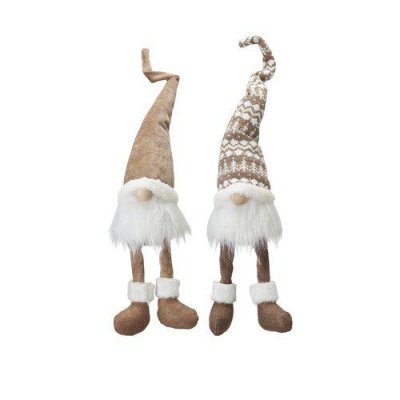 Tomte Falke Sittande Beige 12x56cm