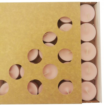 Värmeljus Plastkopp Rosa 6h 25-pack