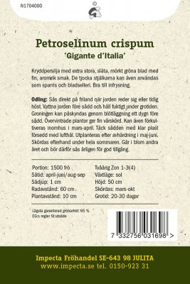 Persilja, Blad-, 'Gigante d’Italia'