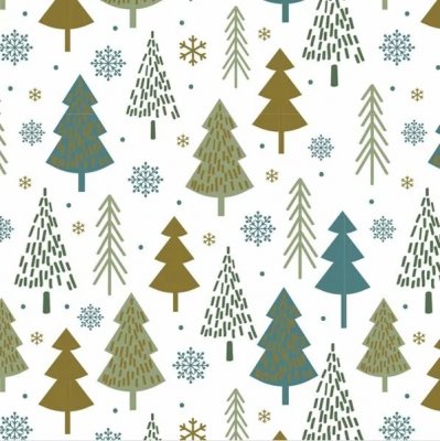 Servetter 3-lags 33x33cm 20-pack Painted Firs