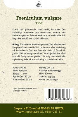 Fänkål, Söt-, 'Fino'