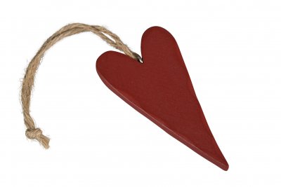 Trähjärta Rep Röd 9cm