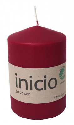 Blockljus 67x100mm Djupröd