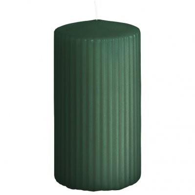 Blockljus Räfflade 67x120mm Grön