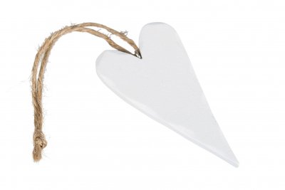 Trähjärta Rep Vit 9cm