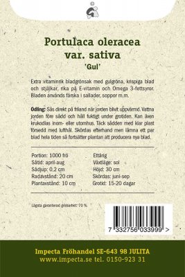 Portlak, Trädgårds-, 'Gul'