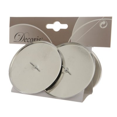 Ljushållare 8cm Silver 4-pack
