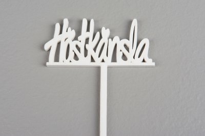 Höstkänsla pinne 9cm vit
