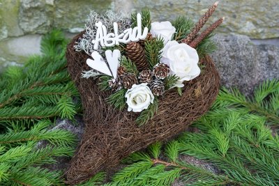 Älskad stick vit 8x4cm