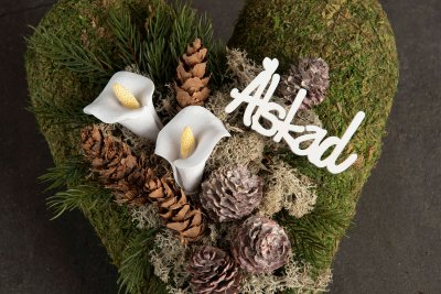 Älskad stick vit 8x4cm