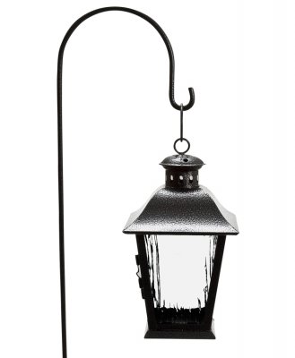 Lykta hängande med pinne Svart H24cm / 100cm